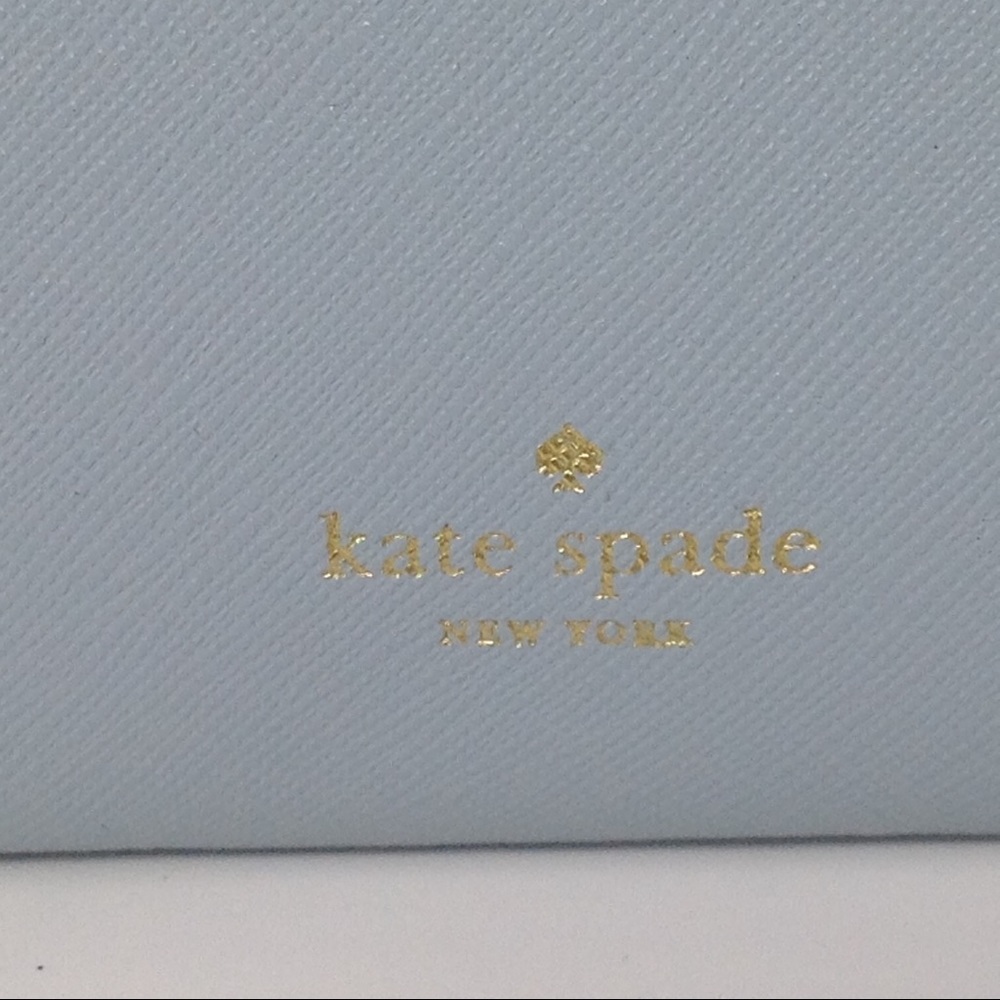 Kate Spade Elliott St Lacey shimmer blue wallet - Picture 4 of 8